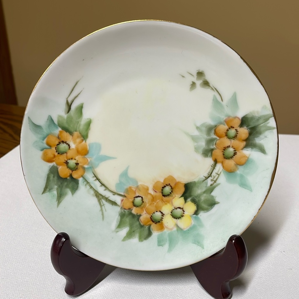 Thomas Bavaria Beautifully Hand Painted Floral 6” Plate